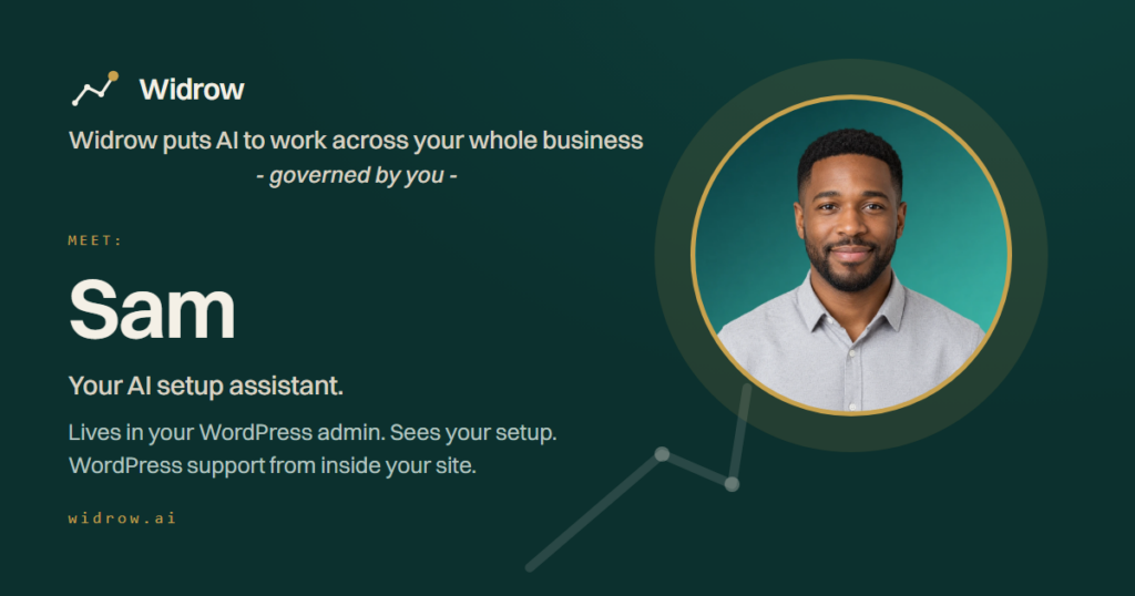 Meet Sam - WordPress setup assistant inside your site